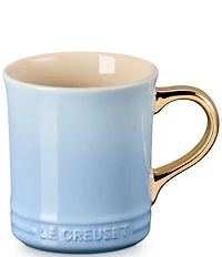 Le Creuset Stoneware Gold Metallic Handle Mug
