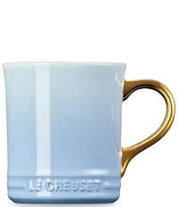 Le Creuset Stoneware Gold Metallic Handle Mug