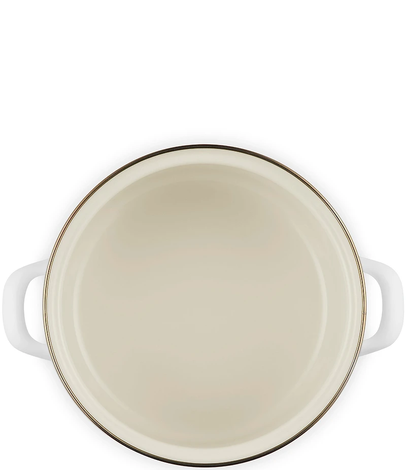 Le Creuset Enamel on Steel Petite Stockpot with Gold Rim, 3.8 Qt.