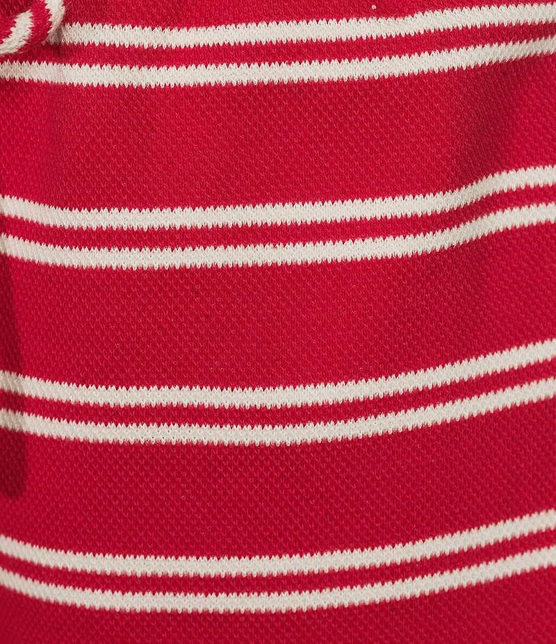 Le Lis Low Rise Textured Knit Striped Track Shorts