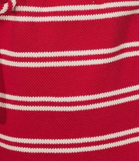 Le Lis Low Rise Textured Knit Striped Track Shorts