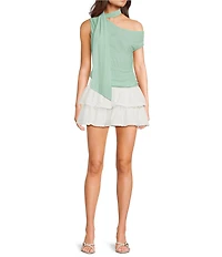 Le Lis One Shoulder Scarf Top