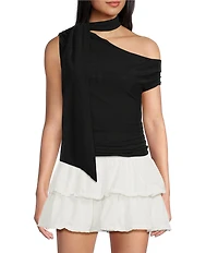 Le Lis One Shoulder Scarf Top