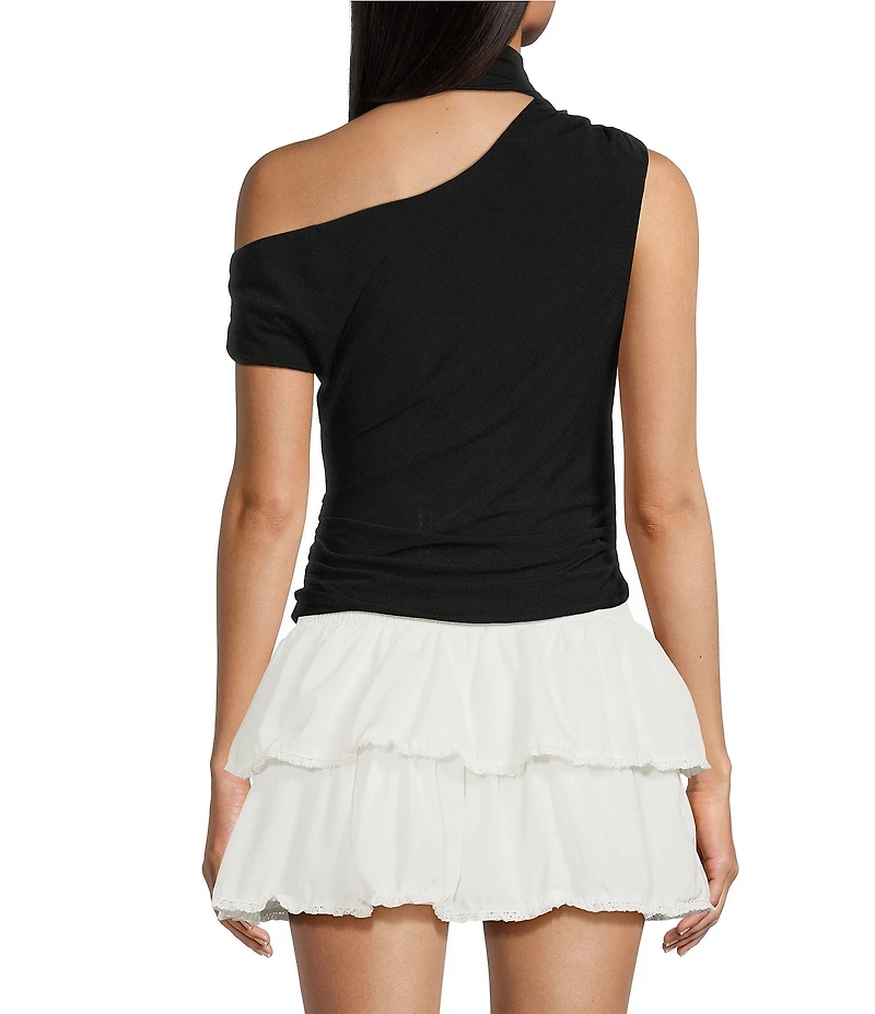 Le Lis One Shoulder Scarf Top