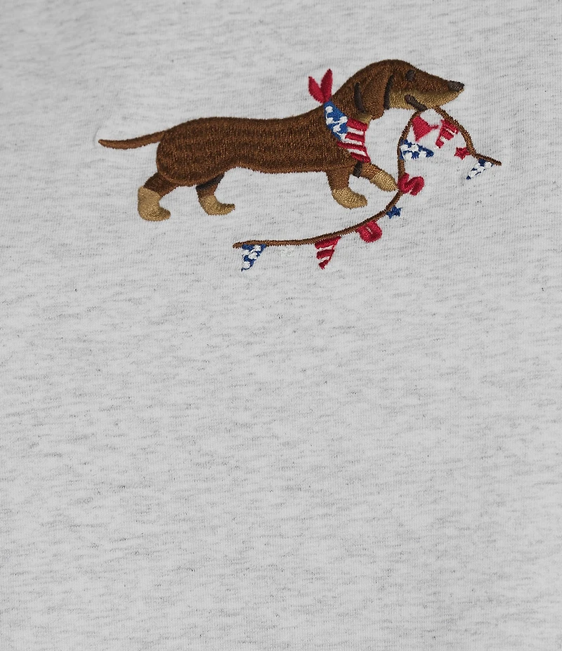 Le Lis Patriotic Dog Short Sleeve Graphic Tee