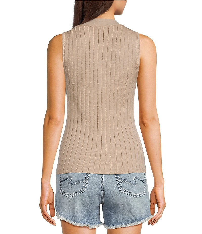 Le Lis V-Neck Twist Front Split Hem Knit Top