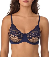 Le Mystere Lace Allure Unlined Scoop Neck Adjustable Bra