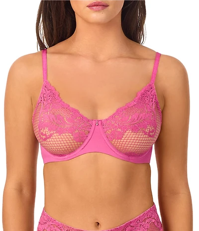 Le Mystere Lace Allure Unlined Scoop Neck Adjustable Bra