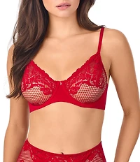 Le Mystere Lace Allure Unlined Scoop Neck Adjustable Bra