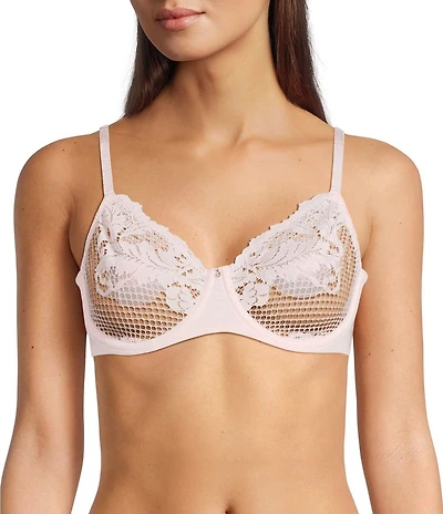 Le Mystere Lace Allure Unlined Scoop Neck Adjustable Bra