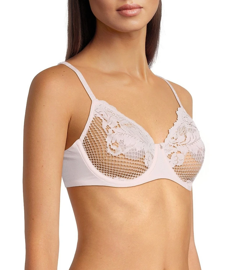 Le Mystere Lace Allure Unlined Scoop Neck Adjustable Bra