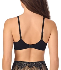 Le Mystere Lace Allure Unlined Scoop Neck Adjustable Bra with Lurex