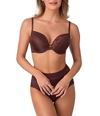 Le Mystere Safari Plunge Full-Busted Contour Underwire Square Back T-Shirt Bra