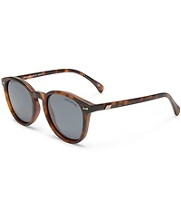 Le Specs Unisex Bandwagon 51mm Tortoise Round Polarized Sunglasses