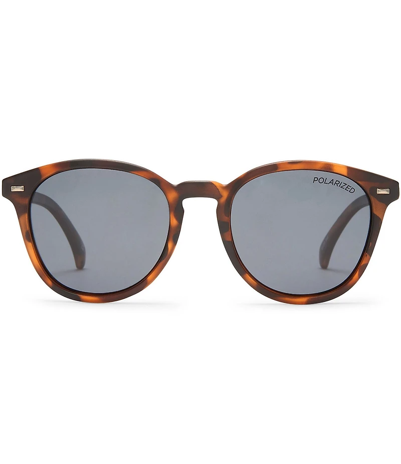 Le Specs Unisex Bandwagon 51mm Tortoise Round Polarized Sunglasses