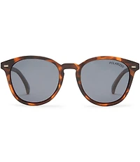 Le Specs Unisex Bandwagon 51mm Tortoise Round Polarized Sunglasses