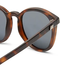 Le Specs Unisex Bandwagon 51mm Tortoise Round Polarized Sunglasses