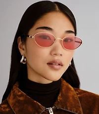 Le Specs Unisex Le Bebe 58mm Oval Sunglasses