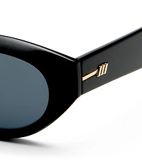 Le Specs Unisex Le Bijou 55mm Oval Sunglasses
