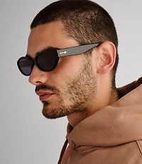 Le Specs Unisex Le Bijou 55mm Oval Sunglasses