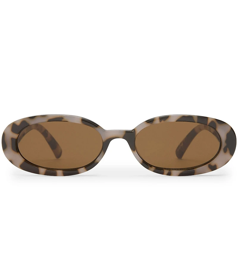 Le Specs Unisex Outta Love 51mm Tortoise Oval Sunglasses