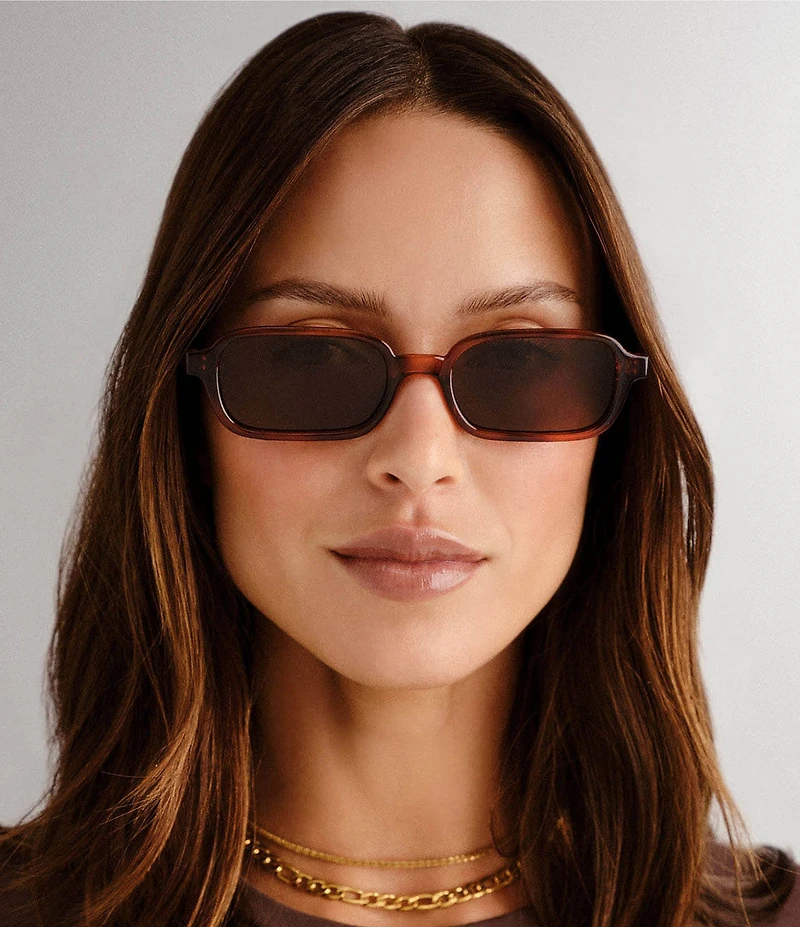 Le Specs Unisex Pilferer 53mm Tortoise Rectangle Sunglasses