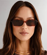 Le Specs Unisex Pilferer 53mm Tortoise Rectangle Sunglasses