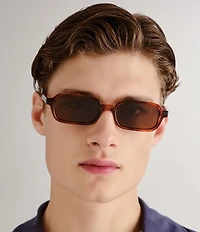 Le Specs Unisex Pilferer 53mm Tortoise Rectangle Sunglasses