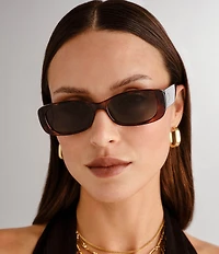 Le Specs Unisex Unreal! 52mm Tortoise Rectangle Sunglasses