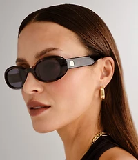 Le Specs Unisex Work It! 53mm Tortoise Oval Sunglasses