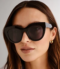 Le Specs Women's Air Heart 51mm Cat Eye Polarized Sunglasses