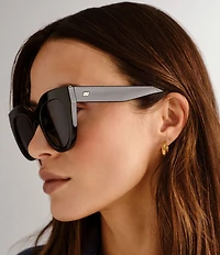 Le Specs Women's Air Heart 51mm Cat Eye Polarized Sunglasses