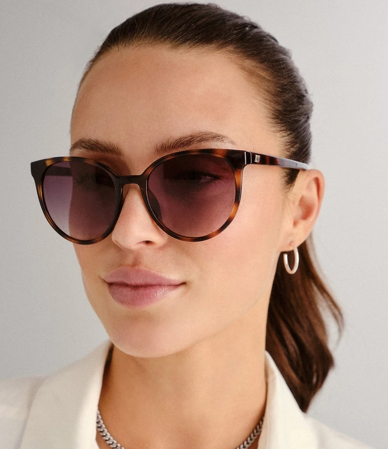 Le Specs Women's Armada 54mm Tortoise Round Sunglasses