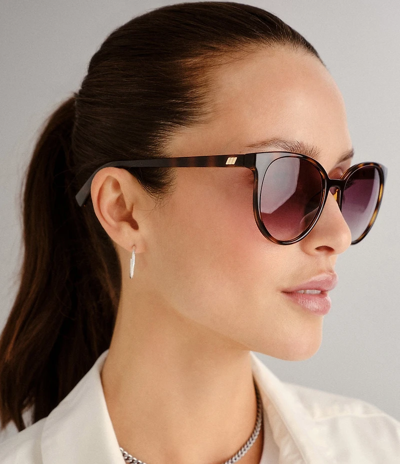 Le Specs Women's Armada 54mm Tortoise Round Sunglasses