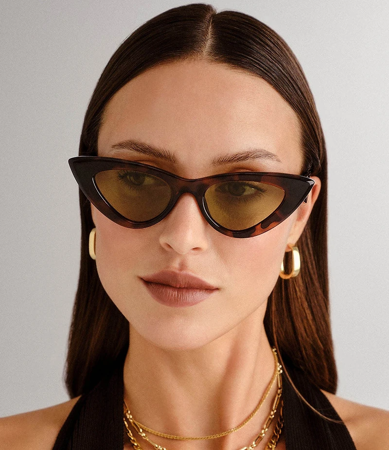 Le Specs Women's Hypnosis 50mm Tortoise Cat Eye Sunglasses