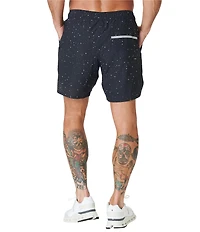 Legends Luka Drawstring Moisture Wicking Splatter Print 5#double; Inseam Shorts