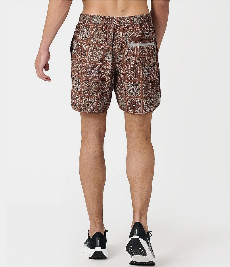 Legends Luka Paisley Tile Print 7#double; Inseam Shorts
