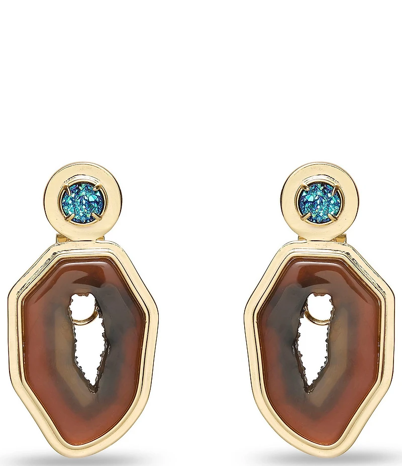 Lele Sadoughi Agate Resin Statement Drop Earrings