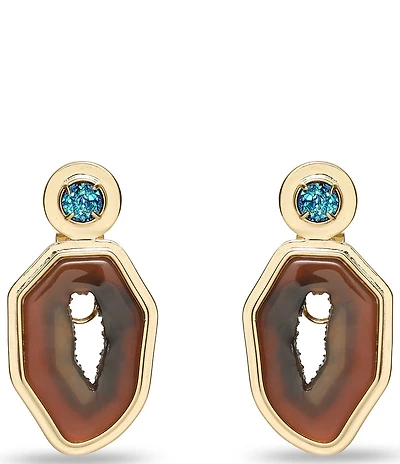 Lele Sadoughi Agate Resin Statement Drop Earrings
