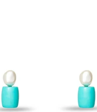 Lele Sadoughi Pebble Pearl Stud Earrings