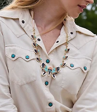 Lele Sadoughi Wild Butterfly Statement Necklace