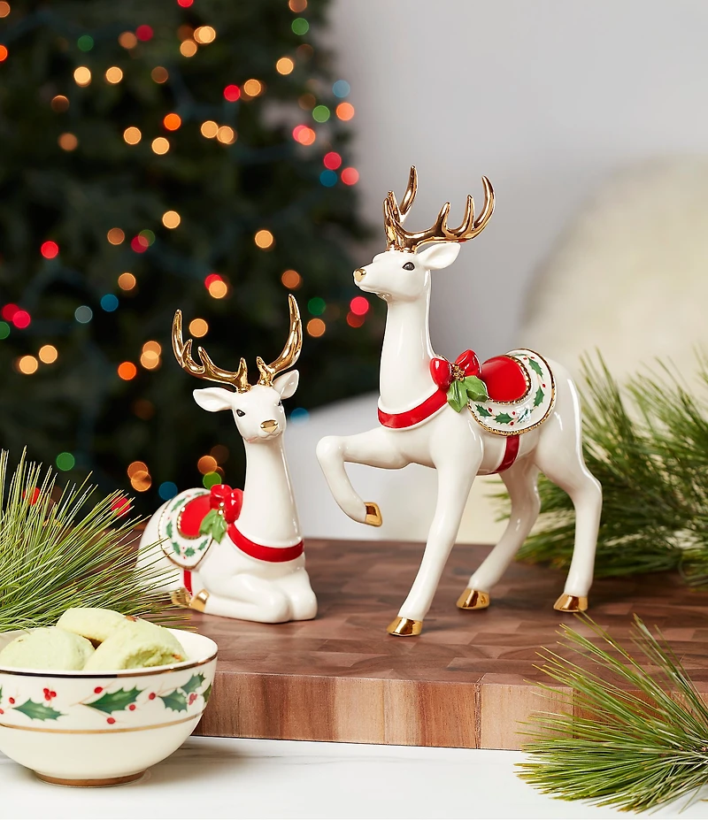 Lenox Holiday Christmas Reindeer Laying Figurine