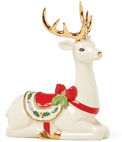 Lenox Holiday Christmas Reindeer Laying Figurine
