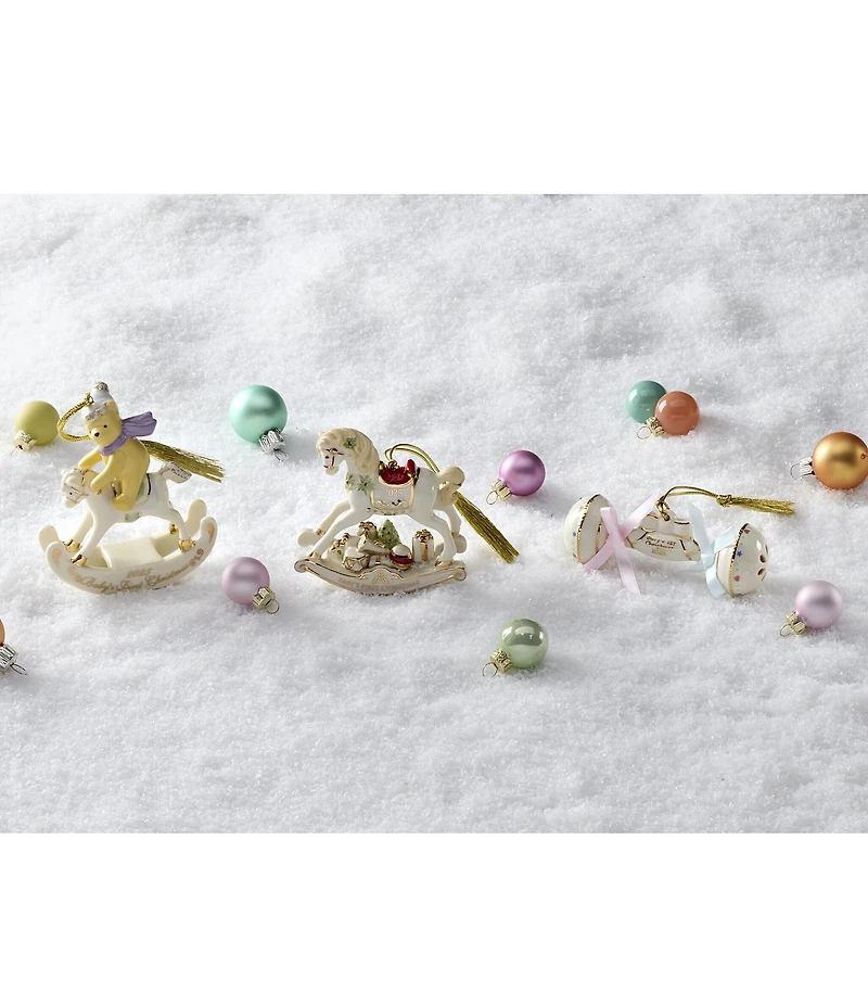 Lenox 2025 Baby's 1st Christmas Rattle Porcelain Ornament