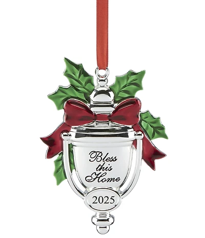 Lenox 2025 Bless This Home Silver Ornament