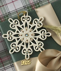 Lenox 2025 Gemmed Snowflake Porcelain Ornament