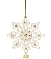 Lenox 2025 Gemmed Snowflake Porcelain Ornament