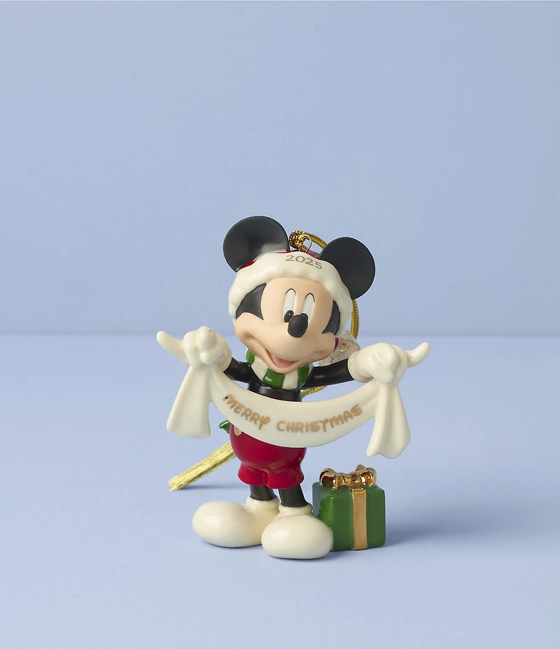 Lenox 2025 Mickey Mouse Merry Christmas Porcelain Ornament