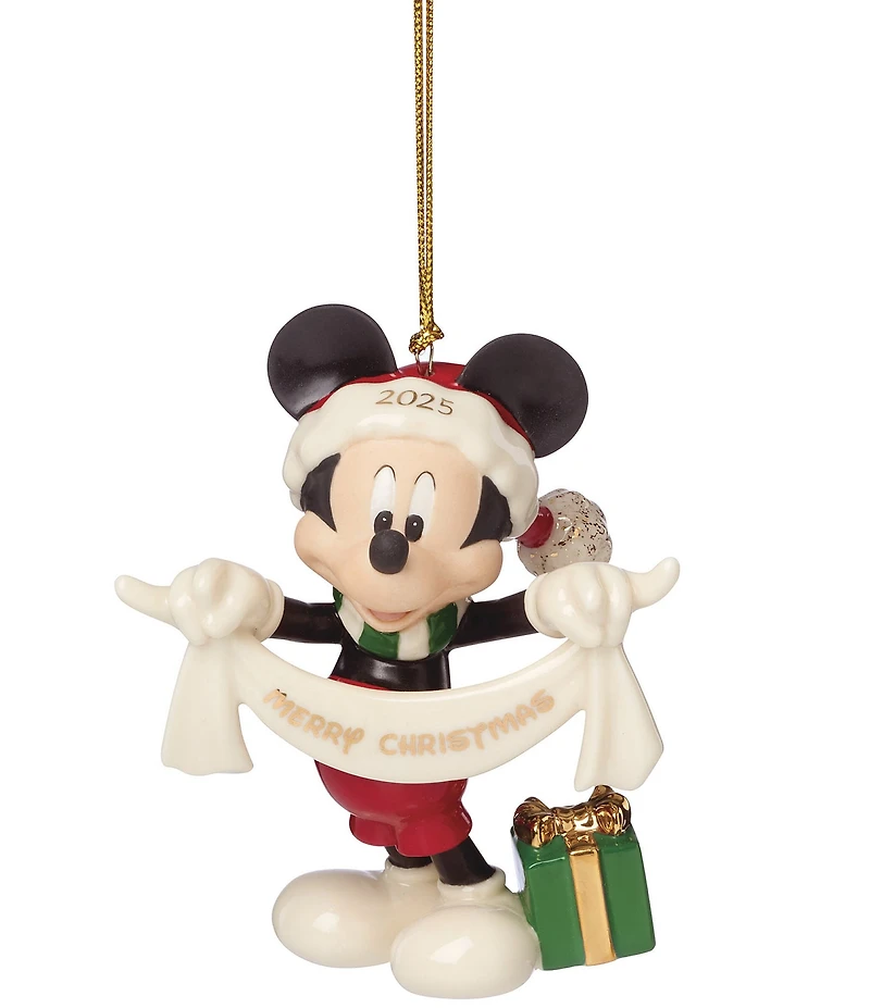 Lenox 2025 Mickey Mouse Merry Christmas Porcelain Ornament