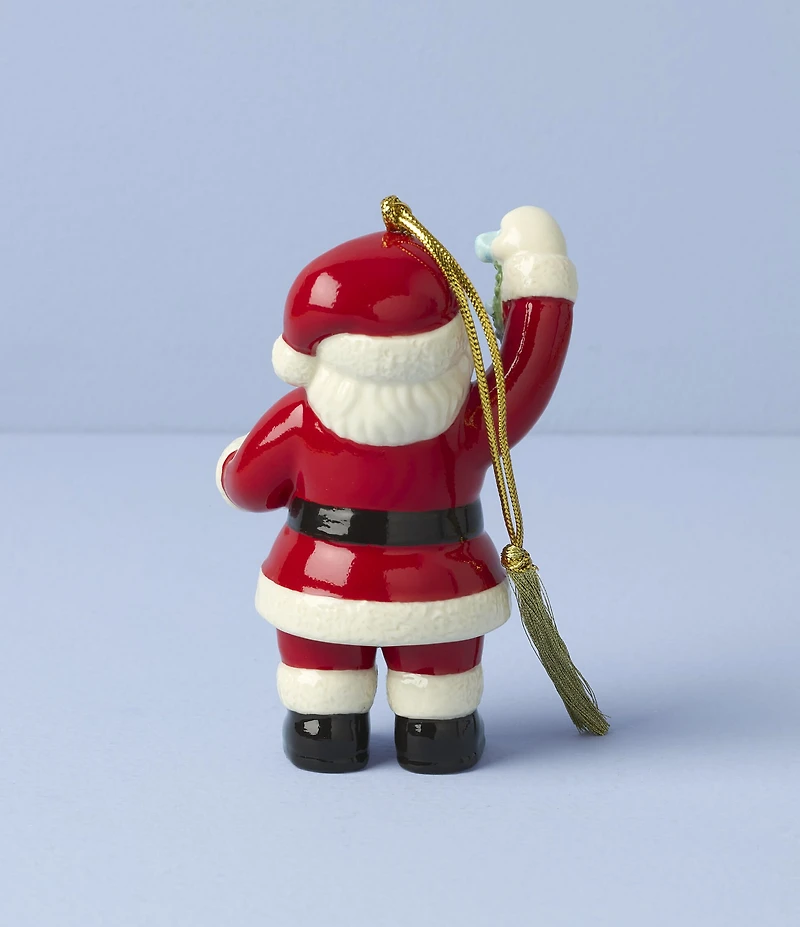 Lenox 2025 Santa with Mistletoe Porcelain Ornament
